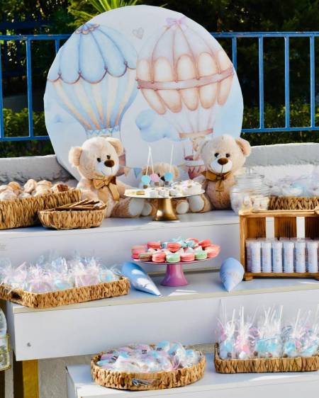 Στολισμός βάπτισης με θέμα τα αρκουδάκια στο Παντουκιός Χίου