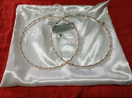 Στεφανα γάμου επάργυρα σε ροζ χρυσό 4661