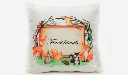 Μαξιλάρι ζώα του δάσους 40  χ 40