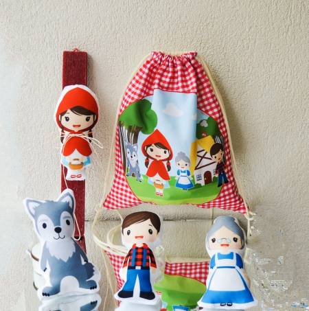 Πασχαλινή λαμπάδα κουκλάκια με θέμα την Κοκκινοσκουφίτσα